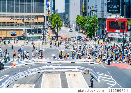 [東京] 人來人往的澀谷十字路口 113569724