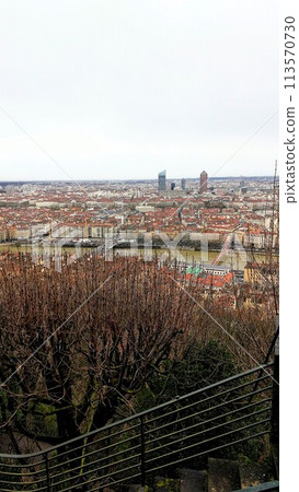 Lyon, France - View of the city of Lyon from Fourvière Hill 113570730
