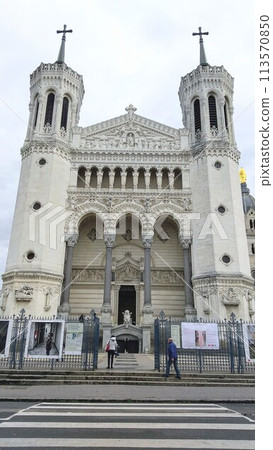 Basilica of Notre-Dame de Fourvière in Lyon, France 113570850