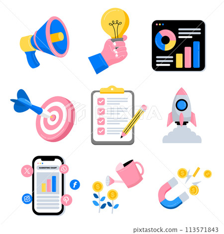 Marketing items set 113571843