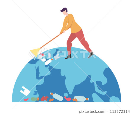 Ecology Concept of Clean Earth Environment, flat design vector illustration, for graphic and web design Ecology Concept of Clean Earth Environment, flat design vector illustration, for graphic and web design 113572314