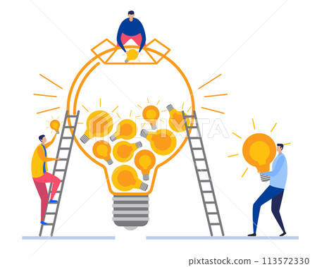 Concept of Business Idea, flat design vector illustration, for graphic and web design Concept of Business Idea, flat design vector illustration, for graphic and web design 113572330