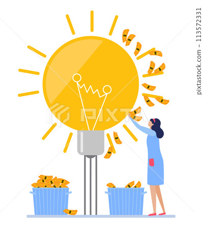 Concept of Business Idea, flat design vector illustration, for graphic and web design Concept of Business Idea, flat design vector illustration, for graphic and web design 113572331