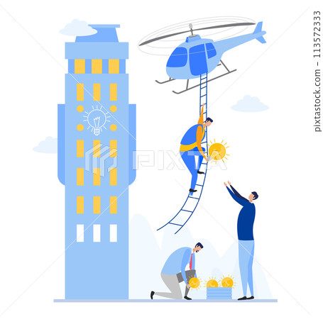 Concept of Business Idea, flat design vector illustration, for graphic and web design 113572333