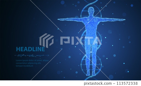 Human DNA. Medical technology, gene evolution, cellular health, nervous system 113572338