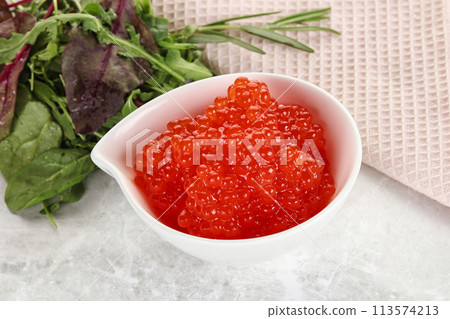 Red caviar in the bowl Red caviar in the bowl 113574213