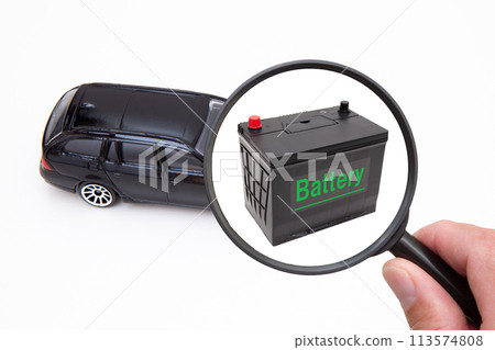 Car battery close up 113574808