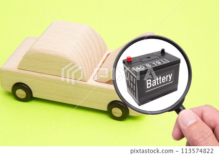 Car battery close up 113574822