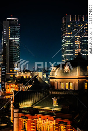 Tokyo Station at night Tokyo Station at night 113574993