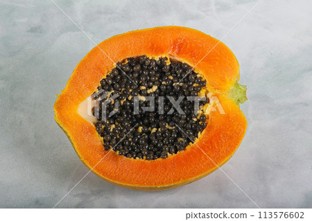 Ripe sweet tropical fruit Papaya 113576602
