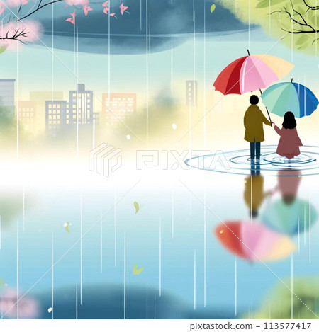Umbrellas for rainy days 113577417