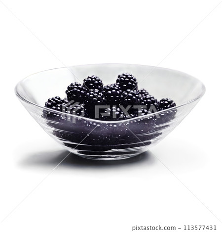 Marionberry Rubus Marion Glossy marionberries with a deep blackish purple color arranged in a delicate 113577431