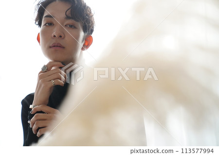 年輕男人的美麗形象 113577994