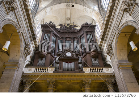 interiors of saint Sulpice church, Paris, France 113578760