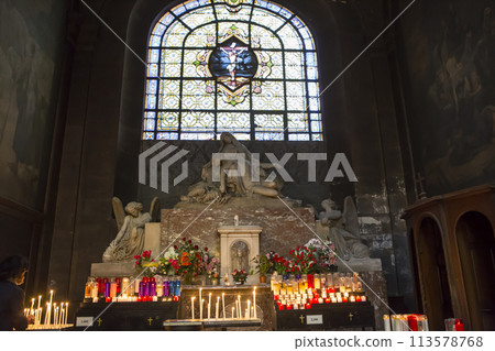 interiors of saint Sulpice church, Paris, France 113578768