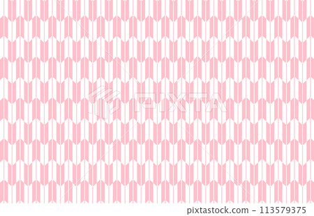 Japanese pattern, Yagasuri pattern, Pink 113579375