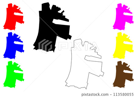 La Serena city (Republic of Chile) map vector illustration, scribble sketch La Serena City and Commune map La Serena city (Republic of Chile) map vector illustration, scribble sketch La Serena City and Commune map 113580055