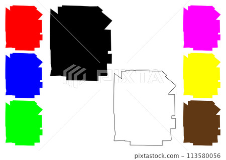 Langley city (Canada, BC, British Columbia Province) map vector illustration, scribble sketch Langley map Langley city (Canada, BC, British Columbia Province) map vector illustration, scribble sketch Langley map 113580056