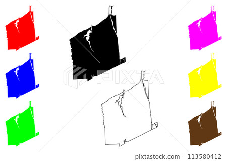 St. Catharines city (Canada, Ontario Province) map vector illustration, scribble sketch St. Catharines map 113580412