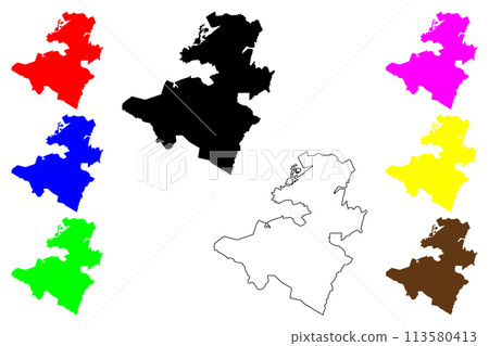 St. Johns city (Canada, Newfoundland and Labrador Province) map vector illustration, scribble sketch St. John's map St. Johns city (Canada, Newfoundland and Labrador Province) map vector illustration, scribble sketch St. John's map 113580413