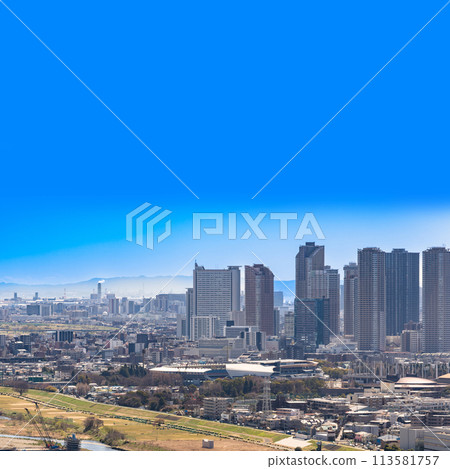 Panoramic view of Musashi-Kosugi [Urban landscape of Kanagawa Prefecture] 113581757