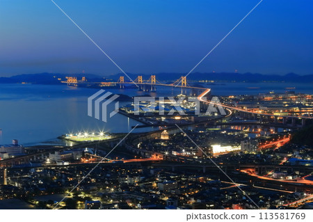 【香川縣】從青山展望台看到的瀨戶大橋及其夜景(瀨戶大橋燈飾) 【香川縣】從青山展望台看到的瀨戶大橋及其夜景(瀨戶大橋燈飾) 113581769