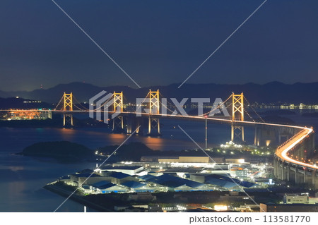 【香川縣】從青山展望台看到的瀨戶大橋及其夜景（瀨戶大橋燈飾） 113581770