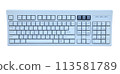 Computer keyboard isolated 113581789