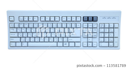 Computer keyboard isolated 113581789