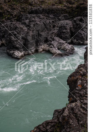 Fast mountain river Katun Fast mountain river Katun 113581838