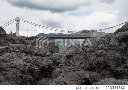 Fast mountain river Katun Fast mountain river Katun 113581882