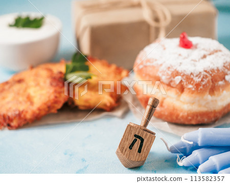 jewish holiday Hanukkah concept background jewish holiday Hanukkah concept background 113582357
