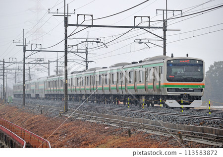 Tohoku Main Line Higashiwashimiya-Kurihashi JR East E231 series U508 formation (Oyama) 113583872