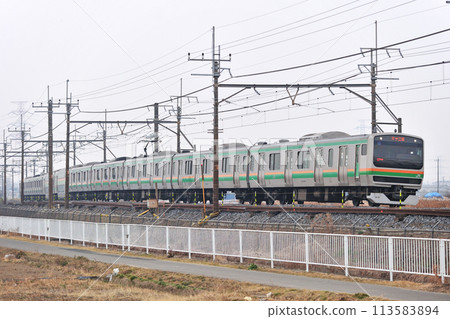 Tohoku Main Line Higashiwashimiya-Kurihashi JR East E231 series U504 formation (Oyama) 113583894