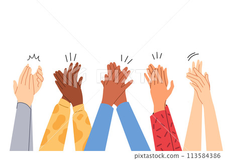 Applause from multi-ethnic hands of women clapping in support of initiative to combat sexism Applause from multi-ethnic hands of women clapping in support of initiative to combat sexism 113584386