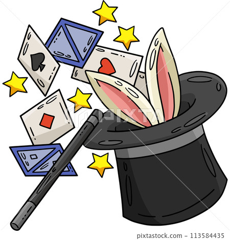 Circus Magician in a Top Hat Cartoon Clipart Circus Magician in a Top Hat Cartoon Clipart 113584435
