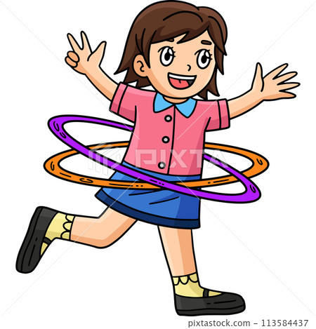 Circus Child and Hula Hoop Cartoon Colored Clipart Circus Child and Hula Hoop Cartoon Colored Clipart 113584437