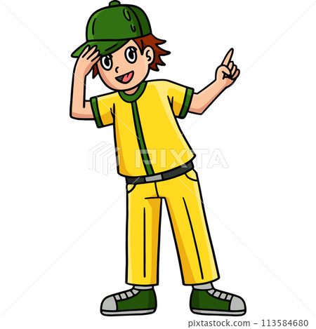 Baseball Coach Cartoon Colored Clipart I 113584680
