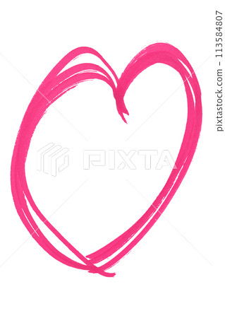 Pink hearts isolated on white background Pink hearts isolated on white background 113584807