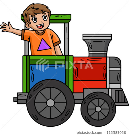 Circus Child in Train Cartoon Colored Clipart Circus Child in Train Cartoon Colored Clipart 113585038
