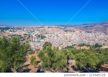 Fes, a city in northern inland Morocco, Africa 113585129