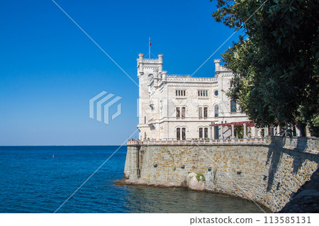 The Miramare Castle in Trieste, Italy The Miramare Castle in Trieste, Italy 113585131