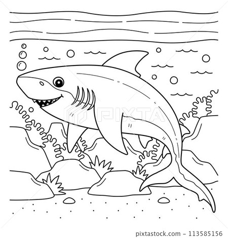 Bull Shark Coloring Page for Kids Bull Shark Coloring Page for Kids 113585156