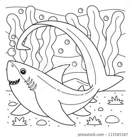 Thresher Shark Coloring Page for Kids Thresher Shark Coloring Page for Kids 113585167