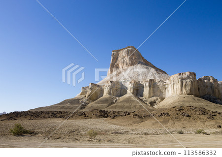 Stunning Mangystau landscape, Kazakhstan. Rock pinnacles view, Bozzhira valley Stunning Mangystau landscape, Kazakhstan. Rock pinnacles view, Bozzhira valley 113586332