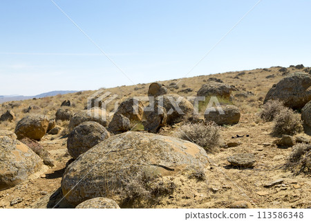 Valley of the spheres, Torysh, Mangystau region, Kazakhstan Valley of the spheres, Torysh, Mangystau region, Kazakhstan 113586348