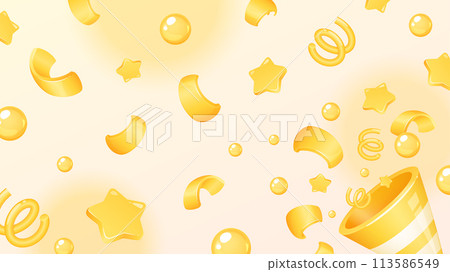 Three-dimensional cute party cracker background_16:9 113586549