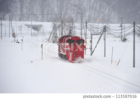 Sekihoku Main Line Ikaushi-Aibetsu JR Hokkaido DE15-1535 (Asahikawa) 113587016