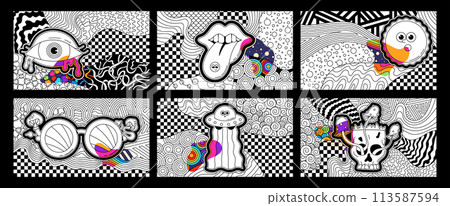 Psychedelic acid pictures. 113587594