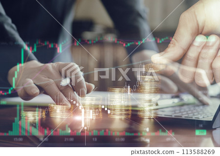 Concept of trading and financial market analysis. Concept of trading and financial market analysis. 113588269
